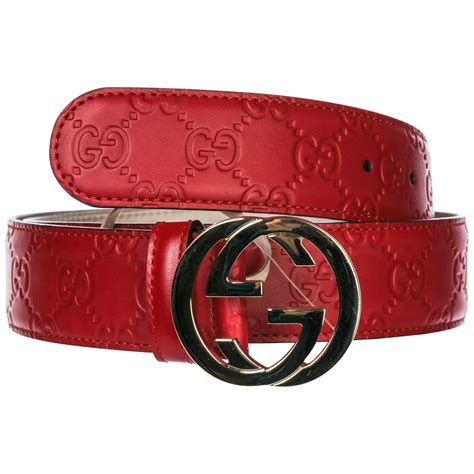 gucci red leather belt|genuine leather Gucci belt men.